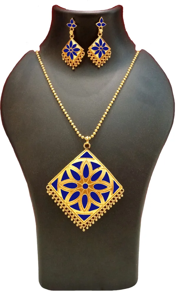 Assamese_Traditional_Blue_Colour_Jewellery_Set_For_Women_&_Girl